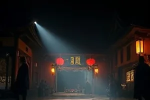空镜之城无人街道与玻璃幕墙倒影